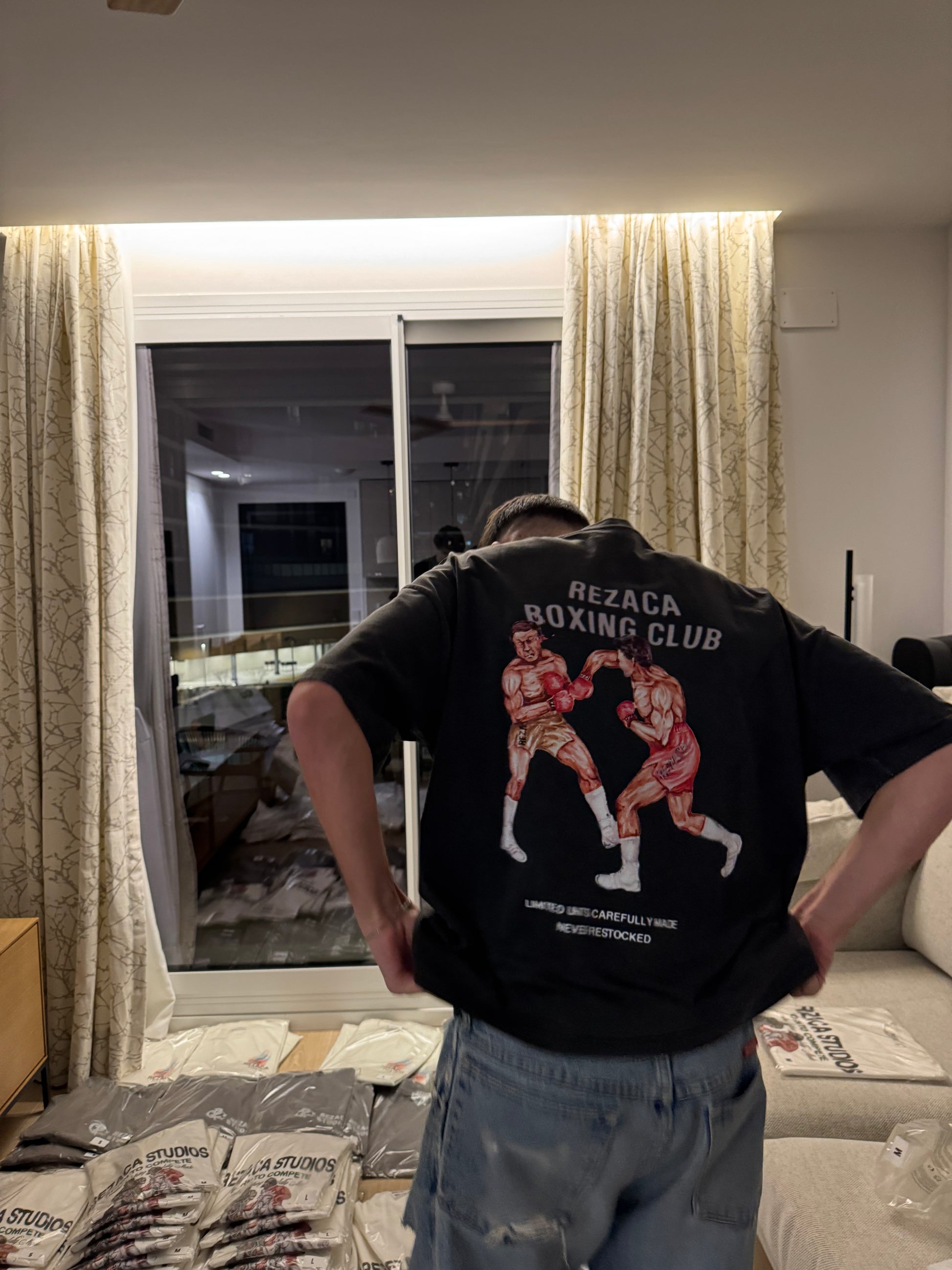 Tシャツ・カットソー 1993studio Boxing Club Vintage Graphic T-Shirt_Black BOXING CLUB TEE VINTAGE BLACK – REZACA