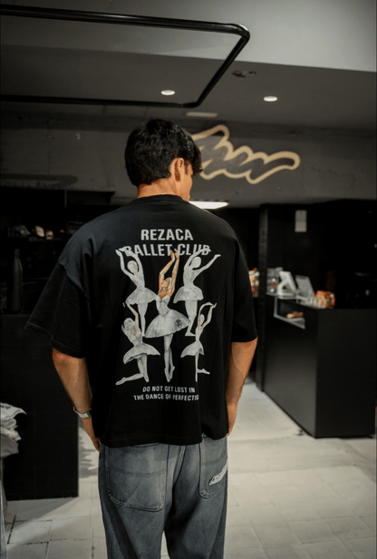 BALLET CLUB TEE BLACK - REZACA