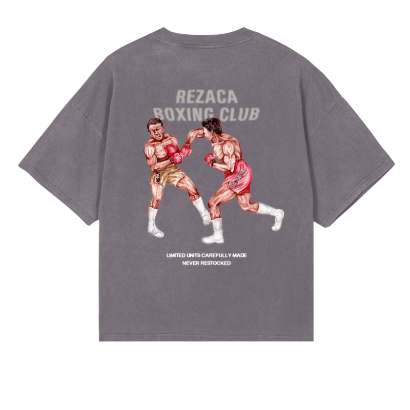 BOXING CLUB TEE GREY - REZACA® OFFICIAL STORE