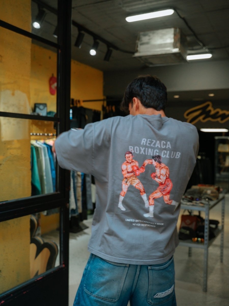 BOXING CLUB TEE GREY - REZACA