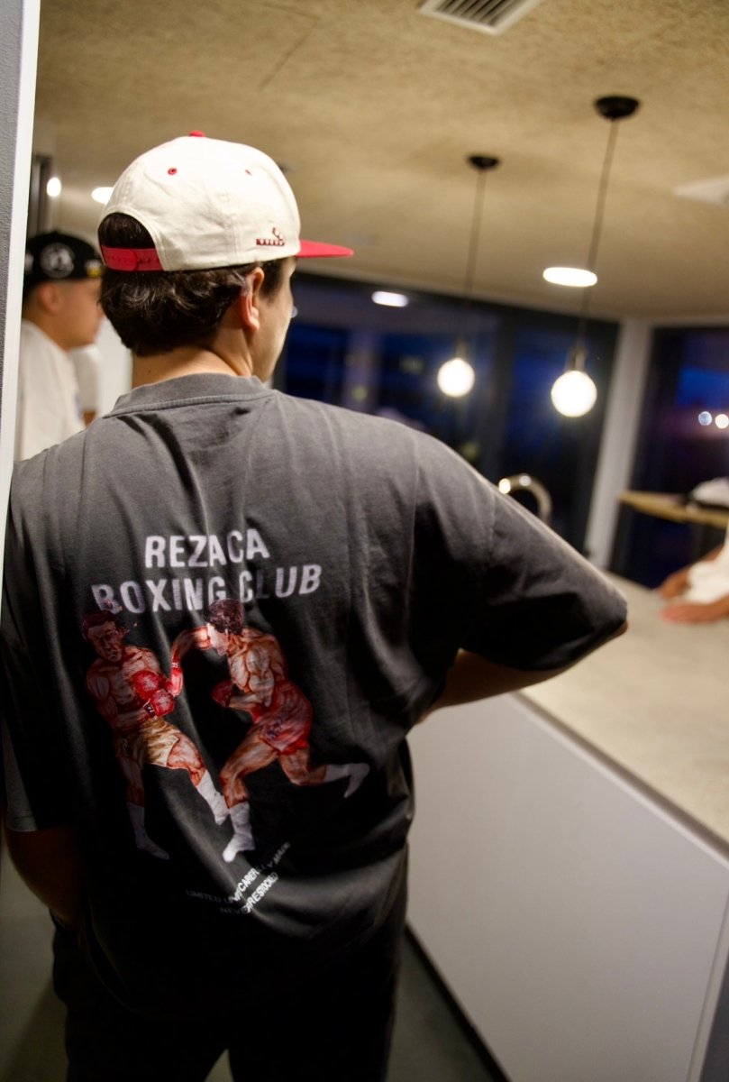 BOXING CLUB TEE VINTAGE BLACK - REZACA